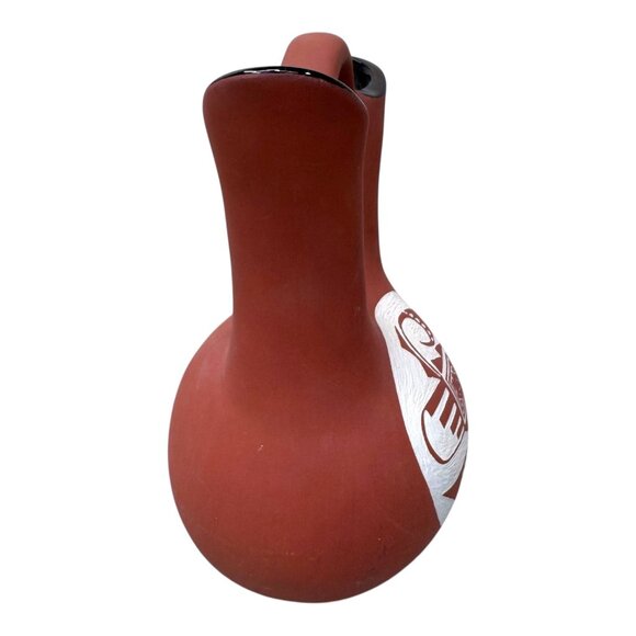 Authentic Native American Wedding Vase Pottery Southwest Art Carved Serpent 7.5" - Picture 7 of 8